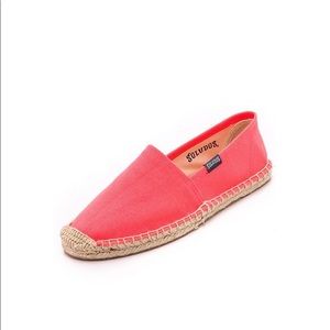 Neon pink soludos espadrilles